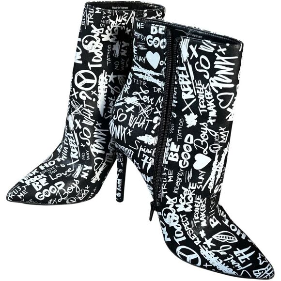 Aldo Kearia Graffiti Ankle Boots | EUC | Size 7 - Picture 1 of 6